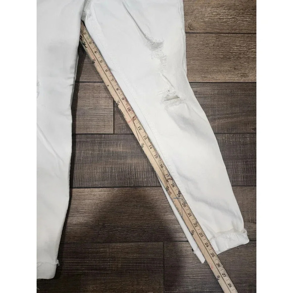 Hollister High-Rise Super Skinny Jeans Sz 9 White Destroyed Stretch W29 L25 - Picture 6 of 6